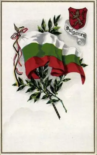 Ak Bulgarien, Bulgarische Fahne, Wappen