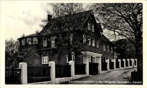 Ak Przecznica Querbach Mirsk Friedeberg am Queis Schlesien, N.S.V. Erholungsheim, Gebäude, Bäu...