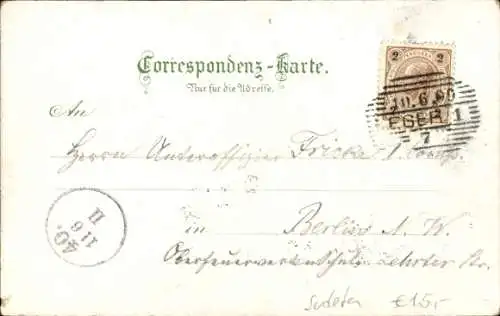 Litho Cheb Eger Reg. Karlsbad, Alte Burg, Wallensteins Todeshaus, Schwarzer Turm