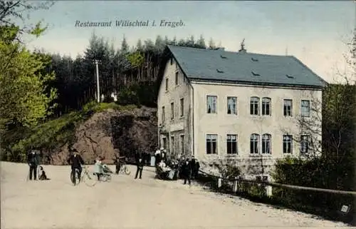 Ak Wilischthal im Erzgebirge Sachsen, Restaurant