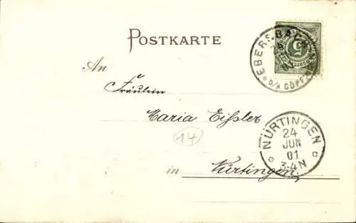 Präge Wappen Ak Göppingen in Württemberg, Gesamtansicht