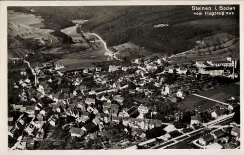 Ak Steinen in Baden Schwarzwald, Fliegeraufnahme