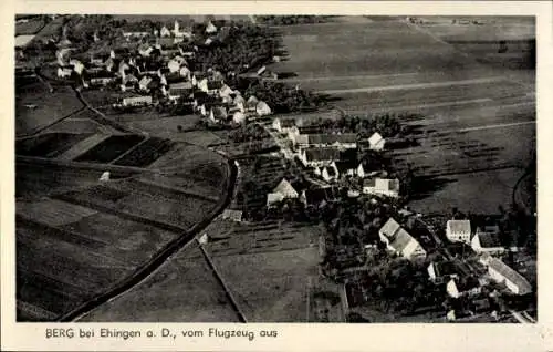 Ak Berg Ehingen an der Donau, Fliegeraufnahme