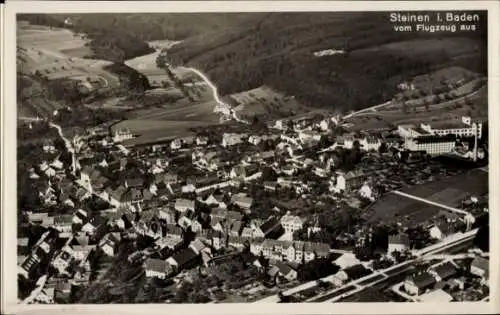 Ak Steinen in Baden Schwarzwald, Fliegeraufnahme