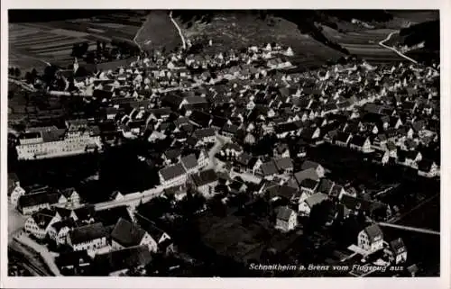 Ak Schnaitheim Heidenheim an der Brenz, Fliegeraufnahme