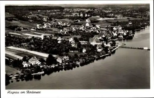 Ak Hagnau am Bodensee, Fliegeraufnahme