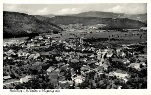 Ak Maulburg im Wiesental Südschwarzwald, Fliegeraufnahme