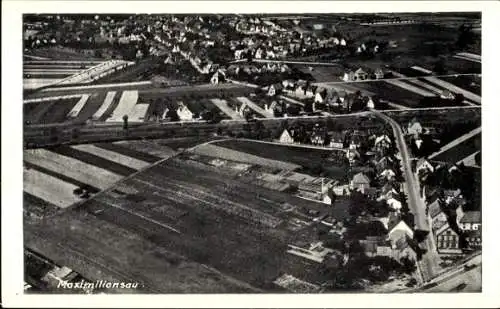 Ak Maximiliansau Wörth am Rhein, Fliegeraufnahme