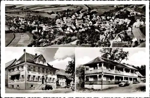 Ak Fützen Blumberg am Schwarzwald, Gasthaus Wilder Mann, Bes. Otto Müller, Fliegeraufnahme