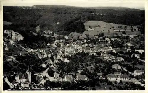 Ak Grenzach Wyhlen in Baden Württemberg, Fliegeraufnahme