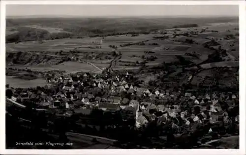 Ak Sennfeld Adelsheim in Baden, Fliegeraufnahme