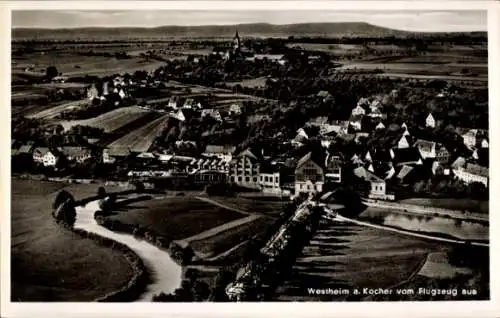 Ak Westheim Rosengarten in Württemberg, Fliegeraufnahme