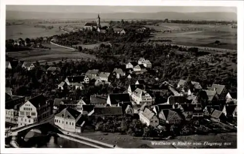 Ak Westheim Rosengarten in Württemberg, Fliegeraufnahme