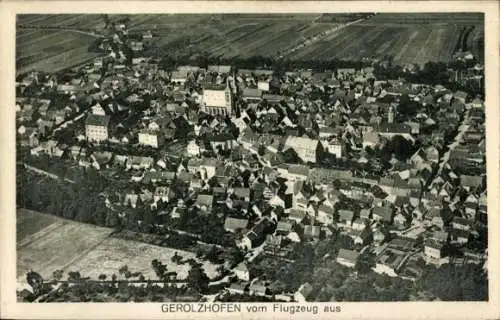 Ak Gerolzhofen in Unterfranken, Fliegeraufnahme
