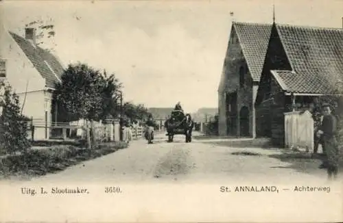 Ak Sint Annaland Zeeland Nederland, Achterweg