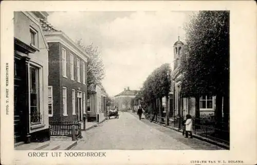 Ak Noordbroek Groningen, Straatweg