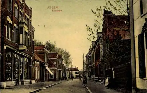 Ak Assen Drenthe Niederlande, Kerkstraat