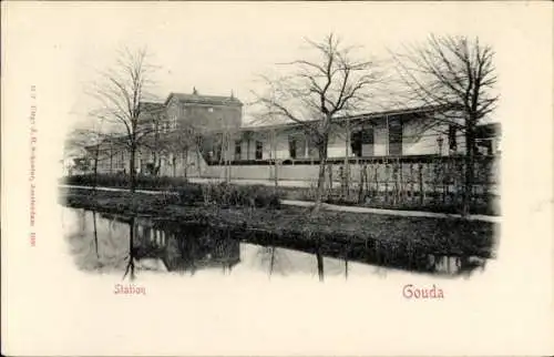 Ak Gouda Südholland Niederlande, Station