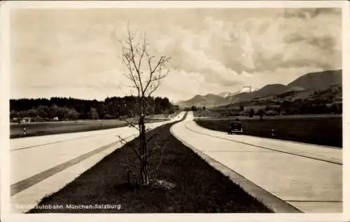 Ak München, Reichautobahn nach Salzburg