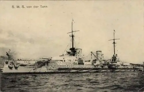 Ak Deutsches Kriegsschiff, SMS von der Tann, Großer Kreuzer