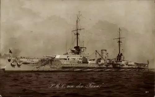 Ak Deutsches Kriegsschiff, SMS von der Tann, Schlachtkreuzer, Kaiserliche Marine