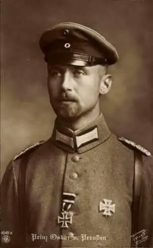 Ak Prinz Oscar von Preußen, NPG 4948 a, Uniform, Eisernes Kreuz