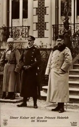 Ak Kaiser Wilhelm II., Großadmiral Prinz Albert Wilhelm Heinrich von Preußen