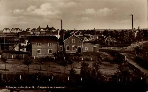 Ak Schwarzenbach an der Saale Oberfranken, Gaswerk, Neustadt