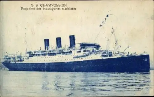 Ak SS Champollion, Linienschiff Messageries Maritimes