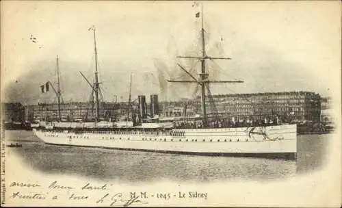 Ak Schiff Sidney, Messageries Maritimes