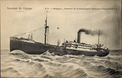 Ak Schiff Niagara, Compagnie Générale Transatlantique