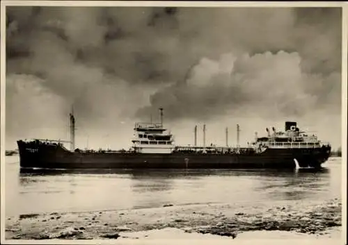 Foto Ak Frachtschiff, Transport