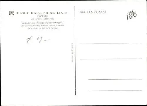 Ak MS Kassel auf dem Meer