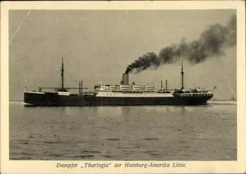 Ak Dampfer Thuringia, HAPAG