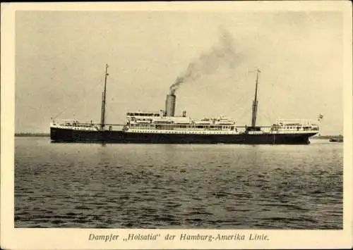 Ak Dampfer Holsatia, HAPAG