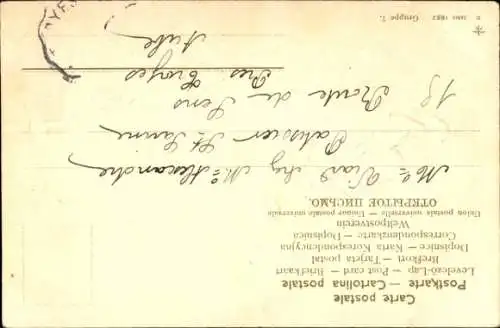 Präge Litho Klein, C., Blühende Rose