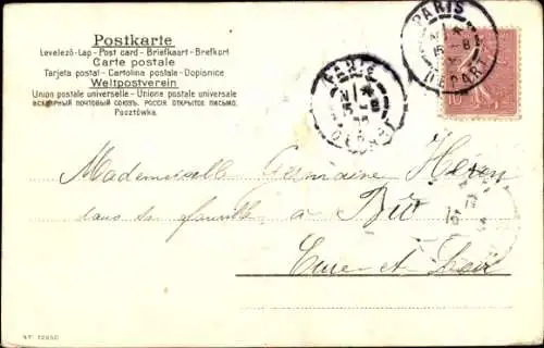 Präge Litho Klein, C., Veilchen