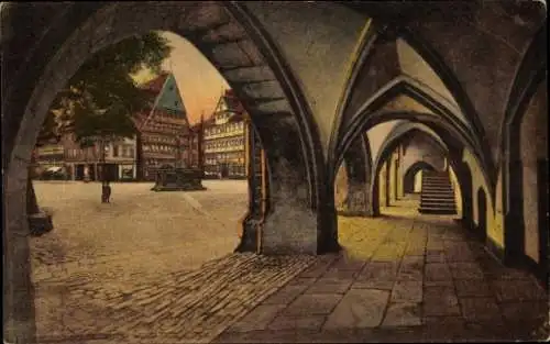 Ak Hildesheim in Niedersachsen, Marktplatz