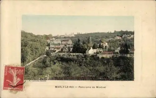 Passepartout Ak Marly le Roi Yvelines, Panorama de Montval