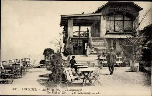 Ak Lourdes Hautes Pyrénées, Pic du Jer, Restaurant