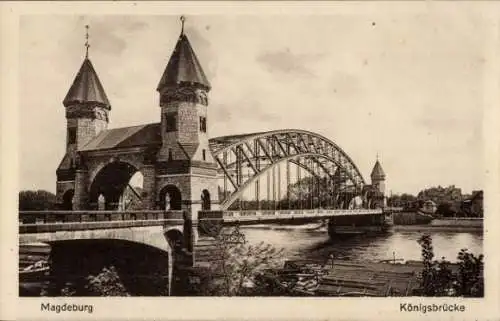 Ak Magdeburg an der Elbe,  Königsbrücke