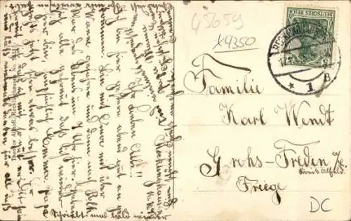 Ak Recklinghausen im Ruhrgebiet, Partie an der Christuskirche