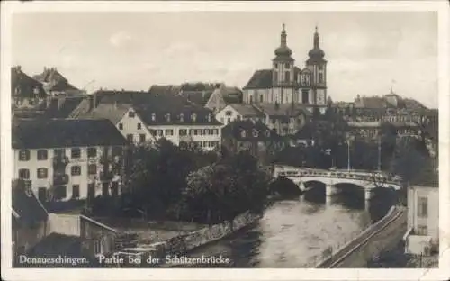 Ak Donaueschingen im Schwarzwald, Partie bei der Schützenbrücke