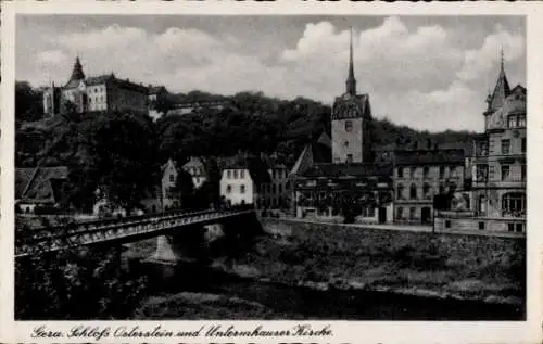 Ak Gera in Thüringen, Schloss Osterstein, Untermhauser Kirche