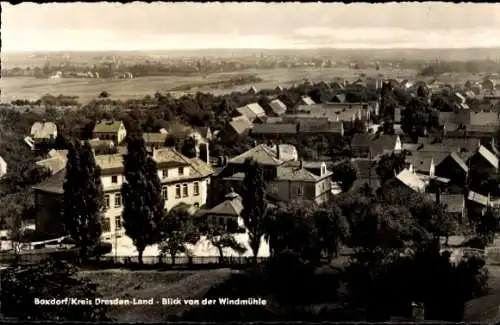 Ak Boxdorf Moritzburg in Sachsen, Blick von der Windmühle, Boxdorf bei Dresden