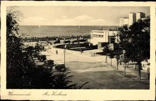 Ak Ostseebad Warnemünde Rostock,  Am Kurhaus.