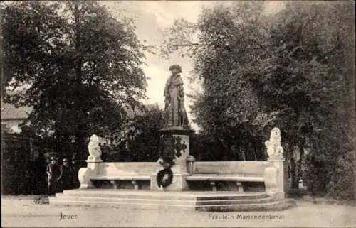 Ak Jever in Oldenburg Friesland,  Fräulein Mariendenkmal