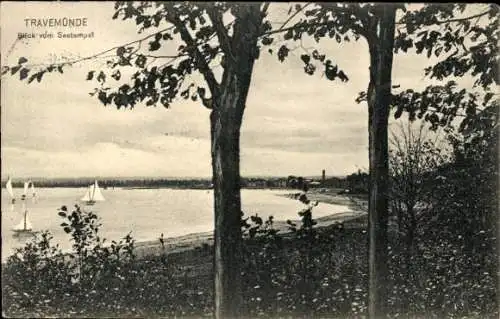 Ak Ostseebad Travemünde Lübeck, Blick vom Seetempel