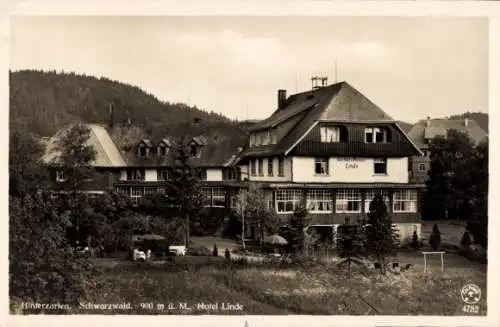 Ak Hinterzarten im Schwarzwald, Hotel Linde, 900 m ü. M.