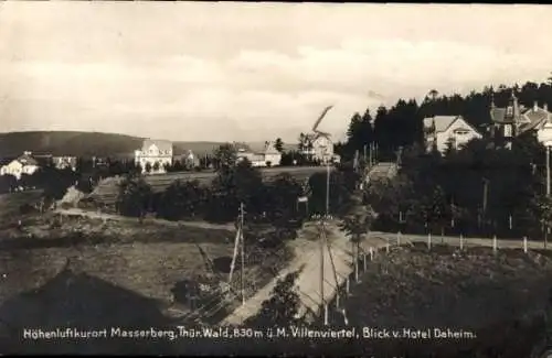 Ak Masserberg in Thüringen, Blick auf den Ort Masserberg mit Villenviertel